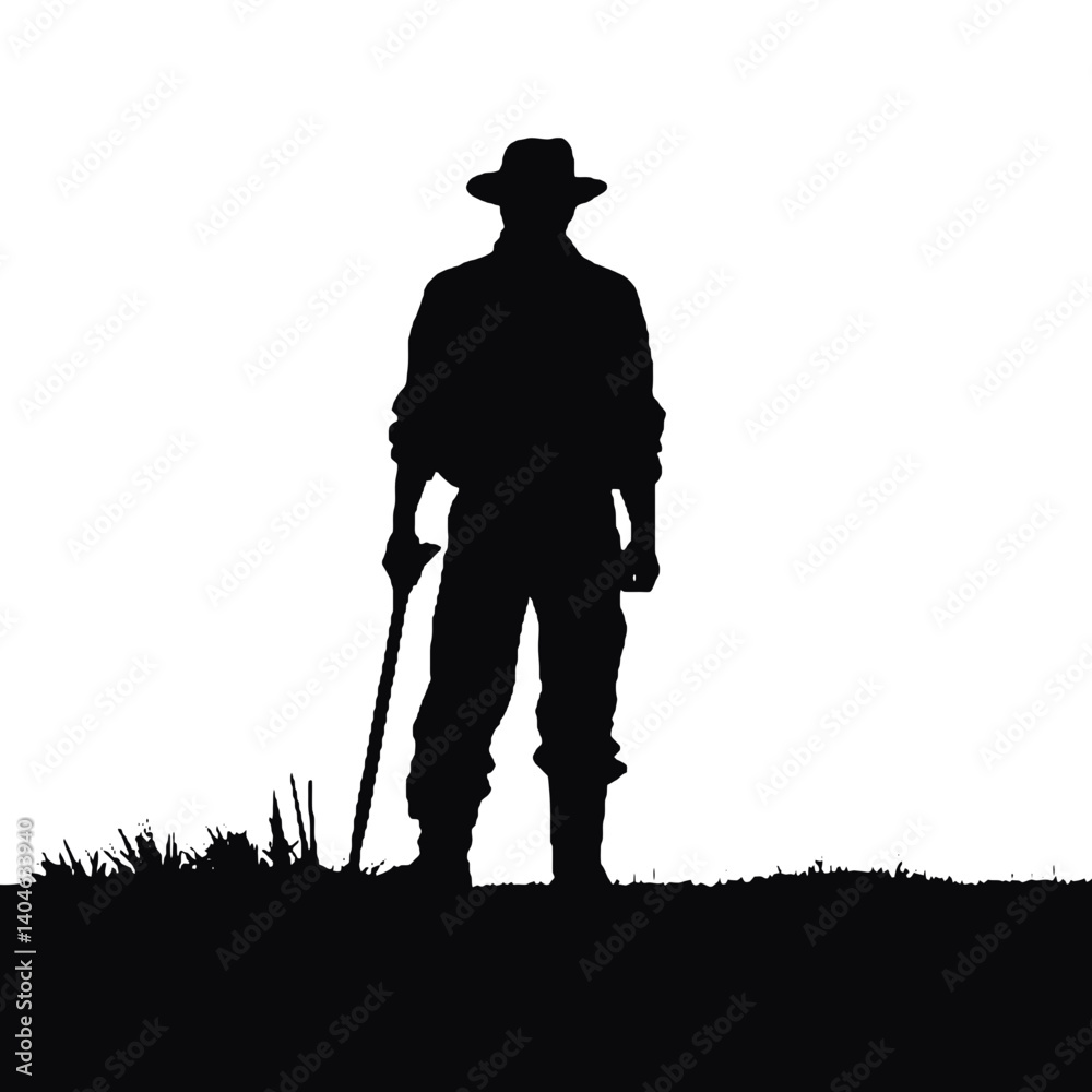 Silhuetas de agricultores Agricultor SVG EPS PNG
