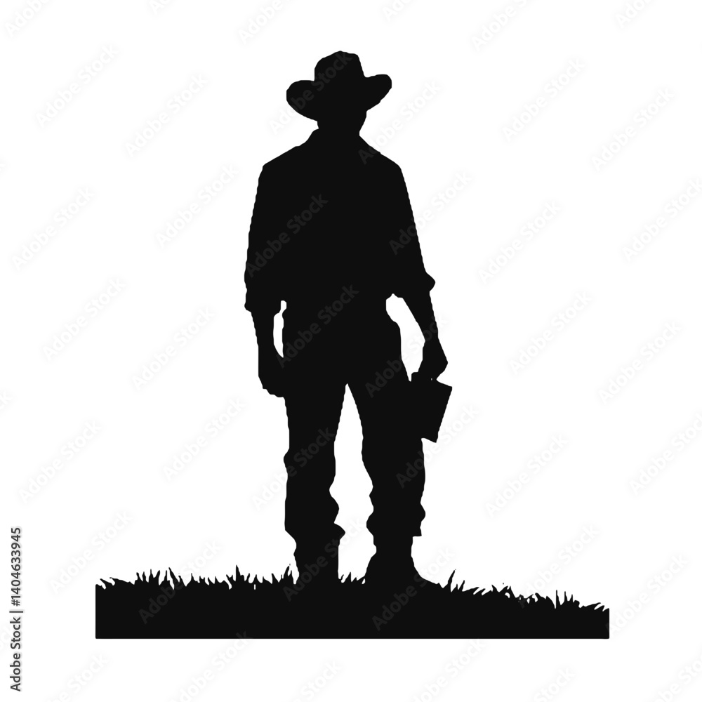 Silhuetas de agricultores Agricultor SVG EPS PNG
