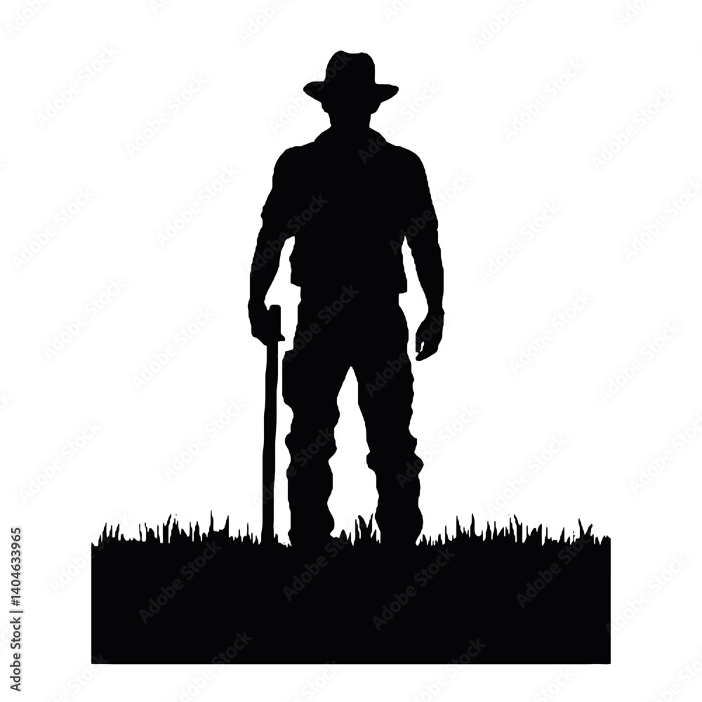Silhuetas de agricultores Agricultor SVG EPS PNG
