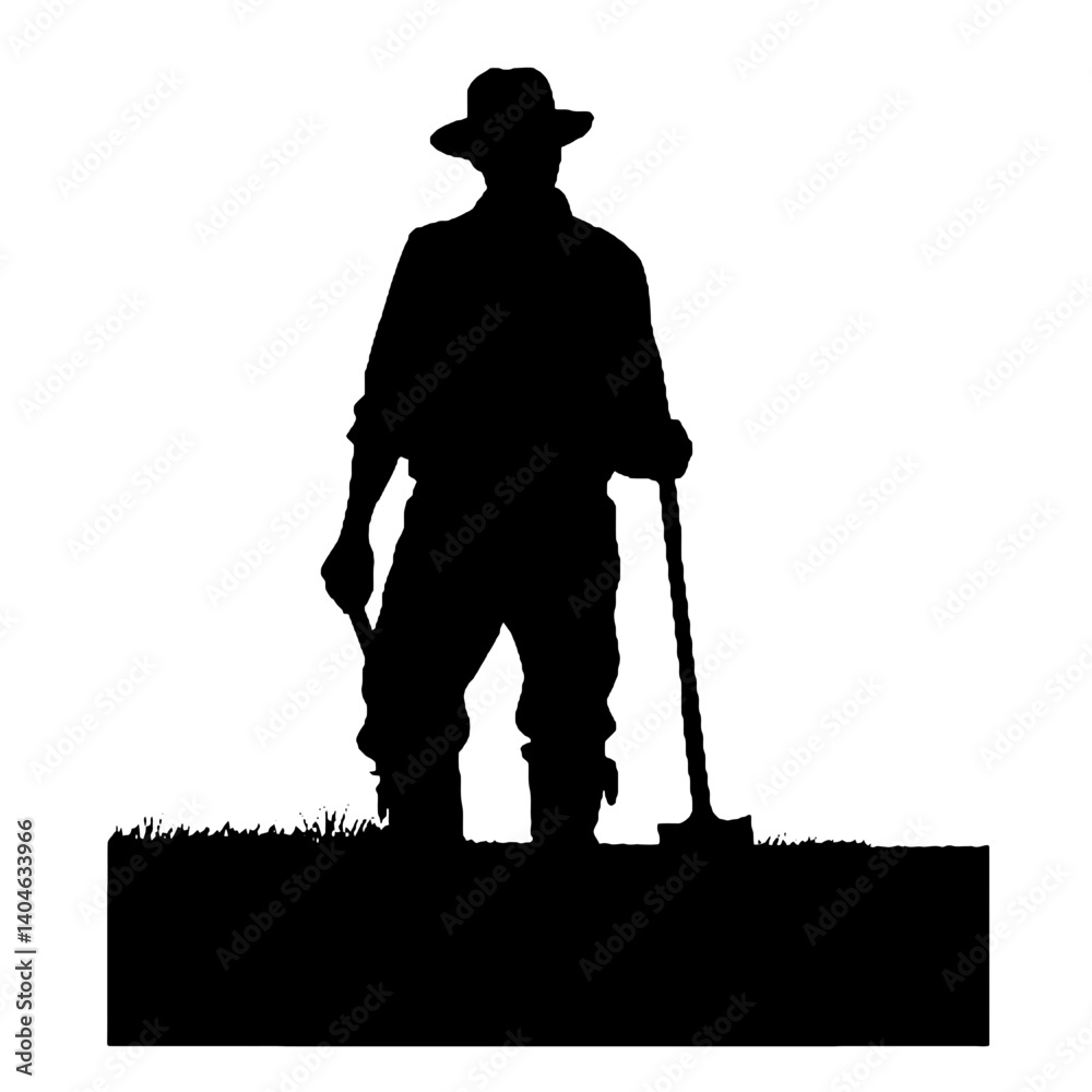 Silhuetas de agricultores Agricultor SVG EPS PNG