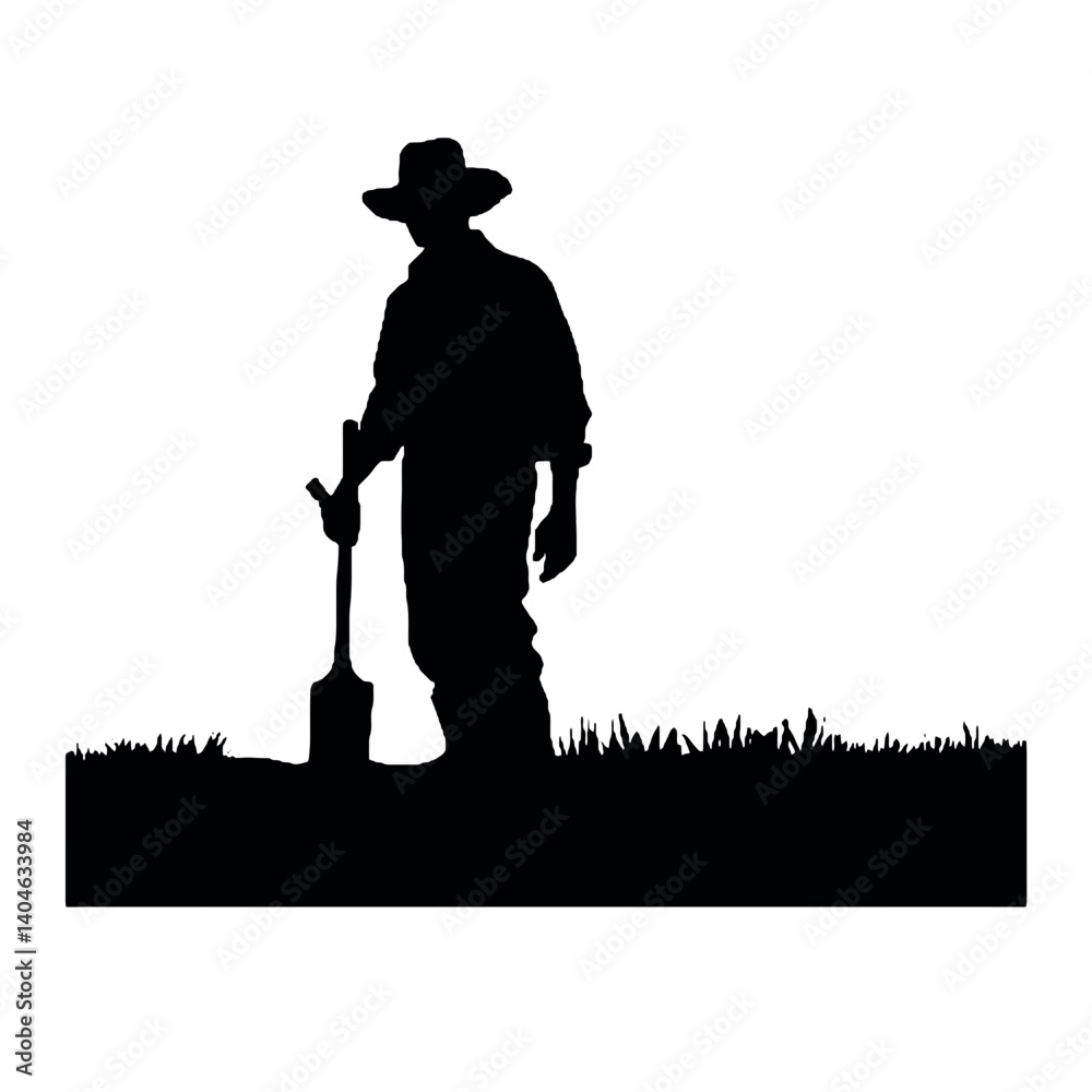 Silhuetas de agricultores Agricultor SVG EPS PNG
