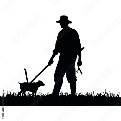 Silhuetas de agricultores Agricultor SVG EPS PNG