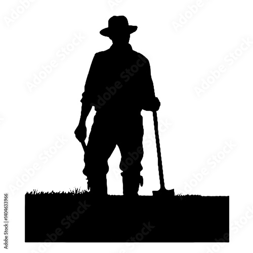 Silhuetas de agricultores Agricultor SVG EPS PNG