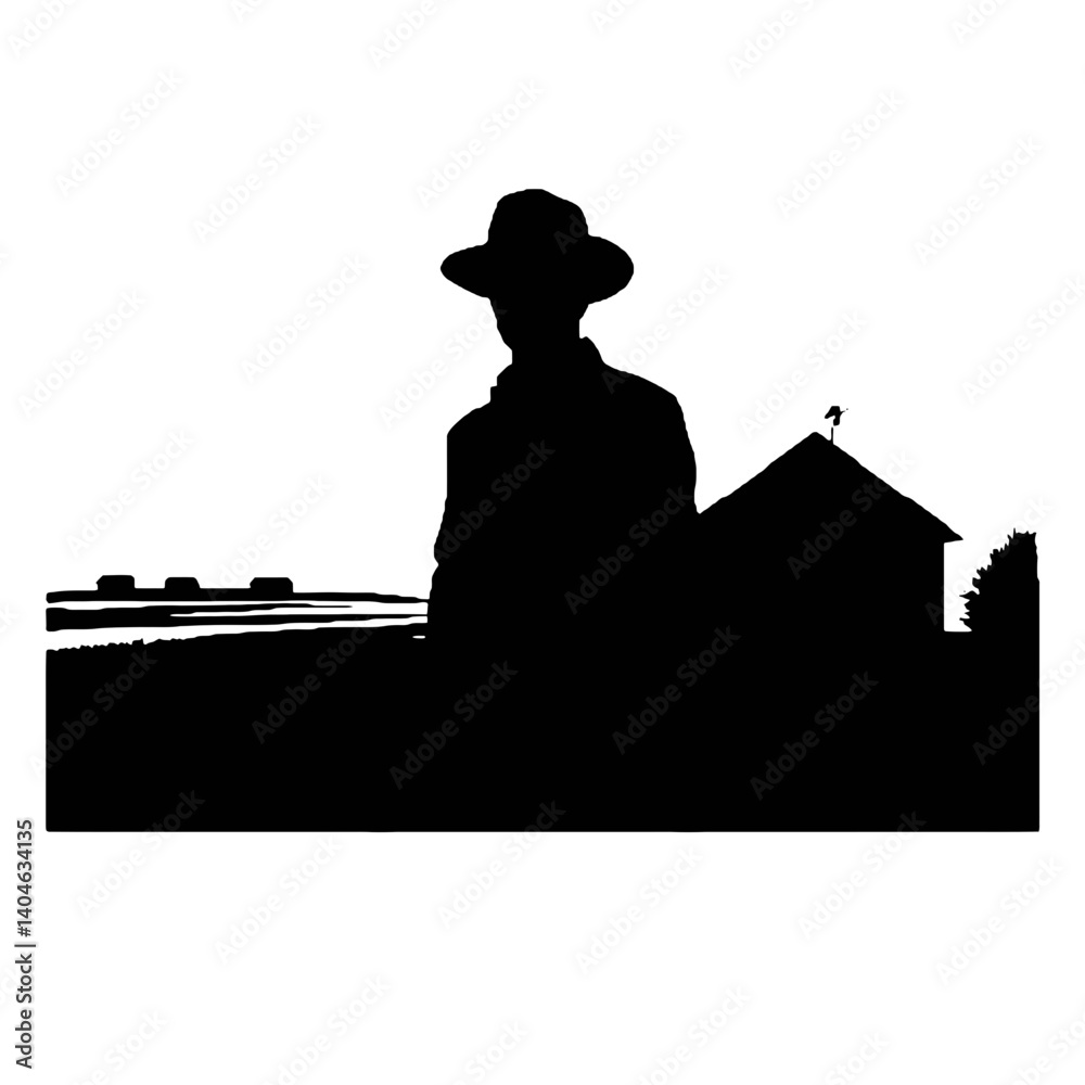 Silhuetas de agricultores Agricultor SVG EPS PNG