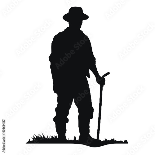 Siluetas de granjeros Granjero SVG EPS PNG