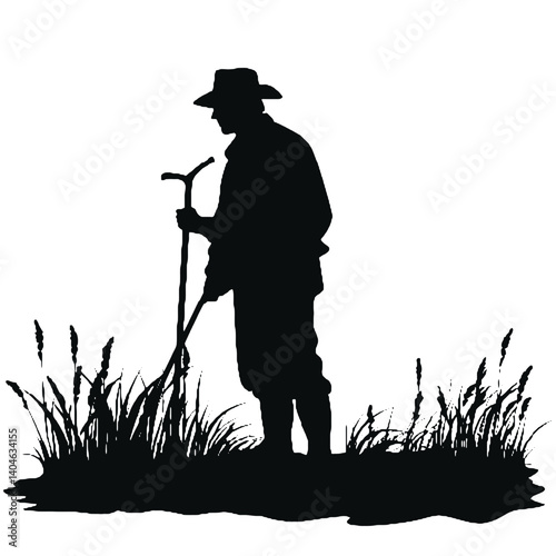 Siluetas de granjeros Granjero SVG EPS PNG