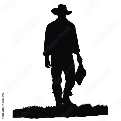 farmer  silhouette