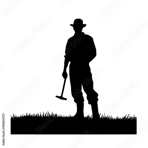 farmer  silhouette