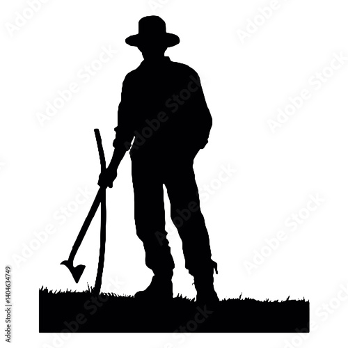 farmer  silhouette