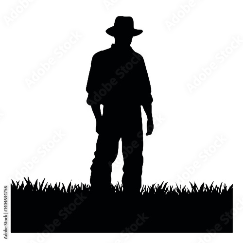 farmer  silhouette