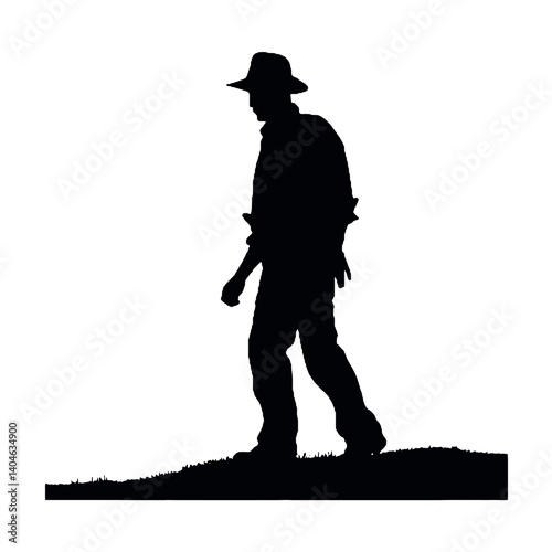 farmer  silhouette