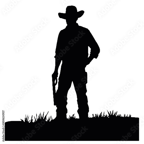 farmer  silhouette