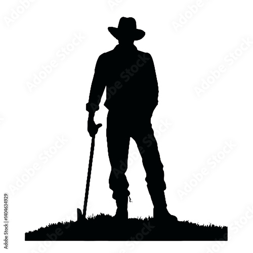 farmer  silhouette