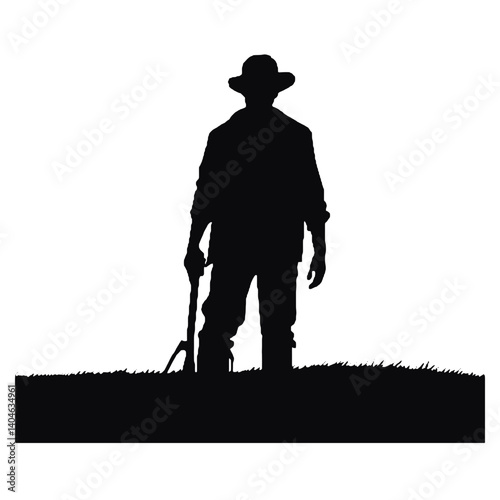 farmer  silhouette