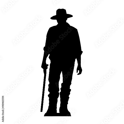 farmer  silhouette