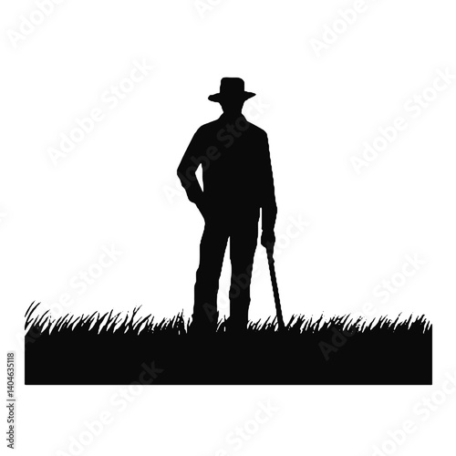 farmer  silhouette