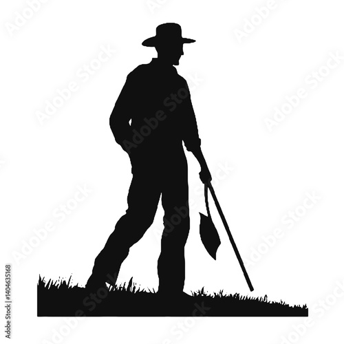 farmer  silhouette