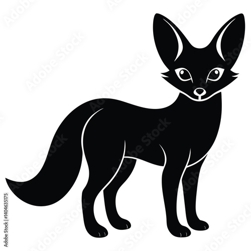 fennec fox vector silhouette single collection