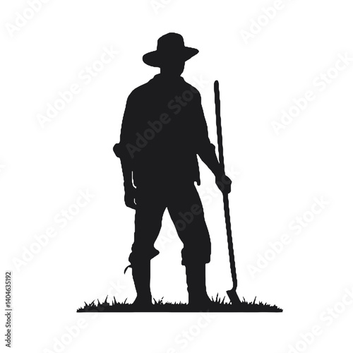 farmer  silhouette