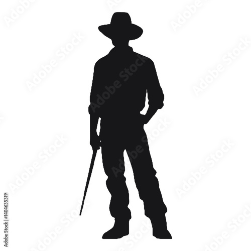 farmer  silhouette