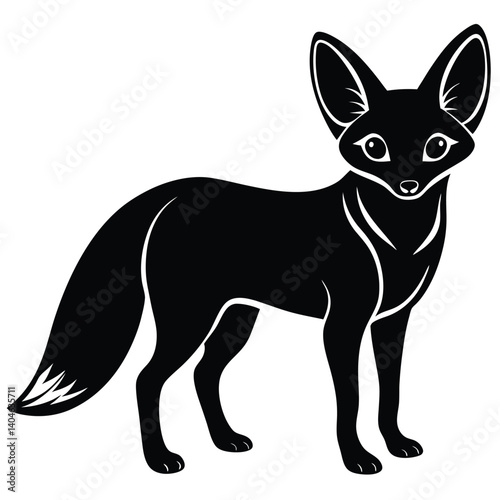 fennec fox vector silhouette single collection