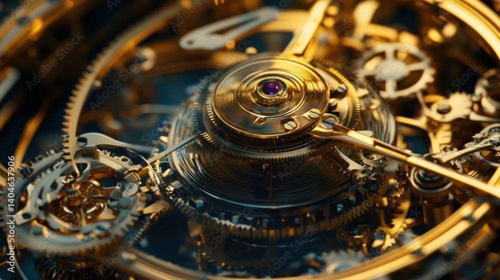 Fototapeta premium Intricate Clockwork Mechanism