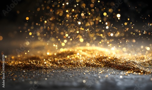 Wallpaper Mural Golden Glitter and Sparkles Torontodigital.ca