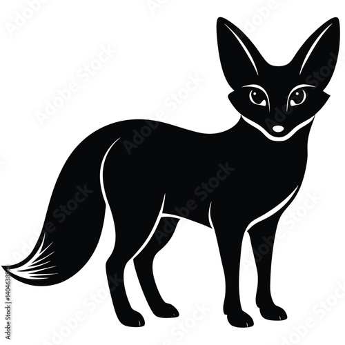 fennec fox vector silhouette single collection