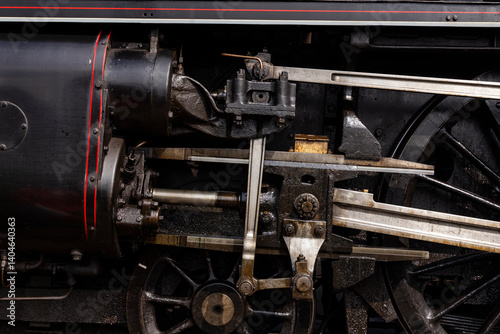 Iconic Jacobite steam train crosses Glenfinnan Viaduct and stops at the station, with historical details, smoke, and nostalgia. Timeless and magical icon in the Scottish Highlands. Locomotive interior