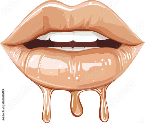 vector illustration of lips