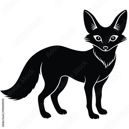 fennec fox vector silhouette single collection