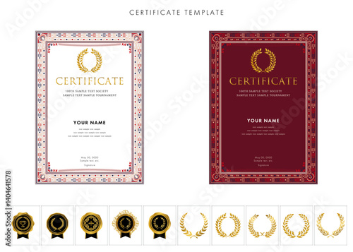 賞状２７６　certificate　award　表彰状　celebration