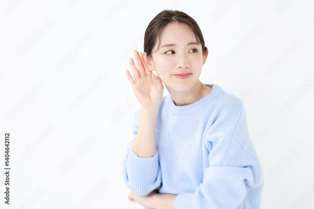 聞く女性 聞く女性