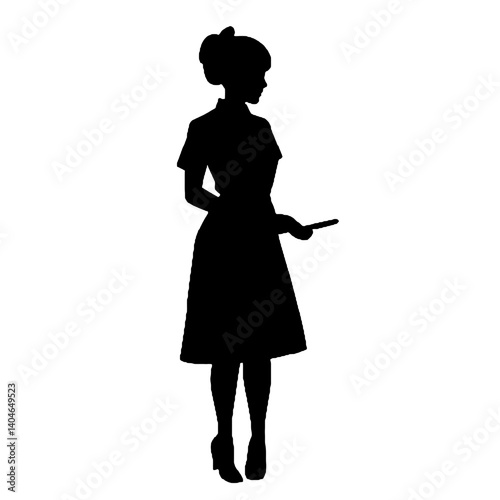 silhouette of a nurse