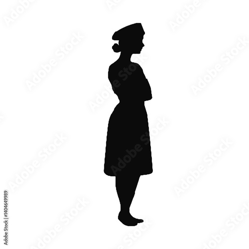 silhouette of a nurse