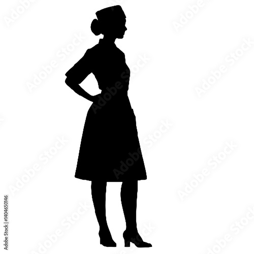 silhouette of a nurse