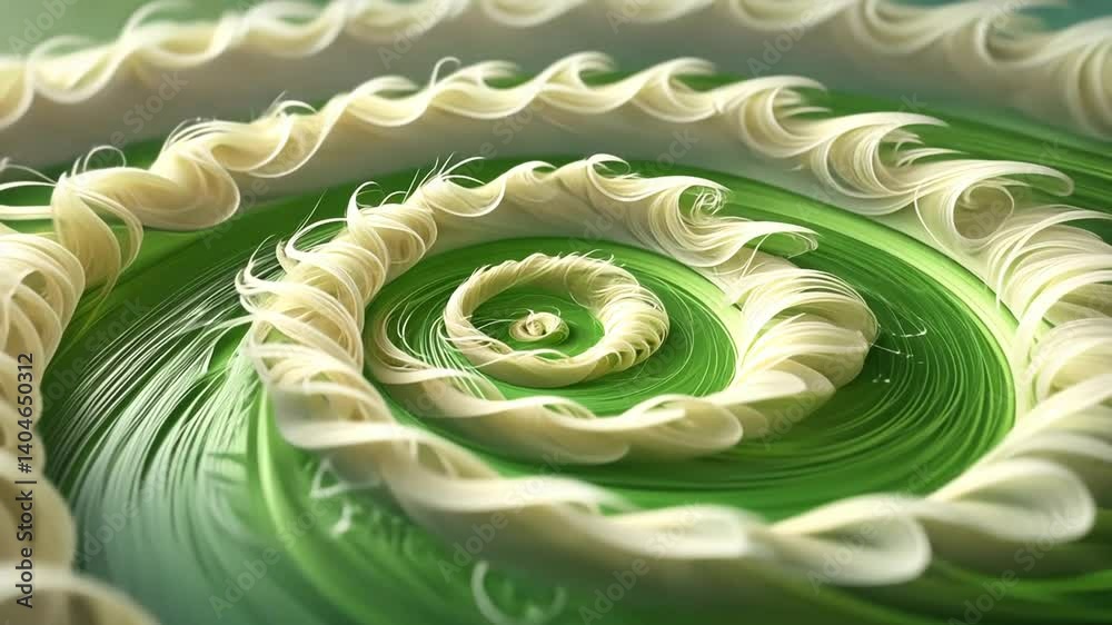 Green spring wind swirls with flying leaves Green spring wind swirls with flying leaves