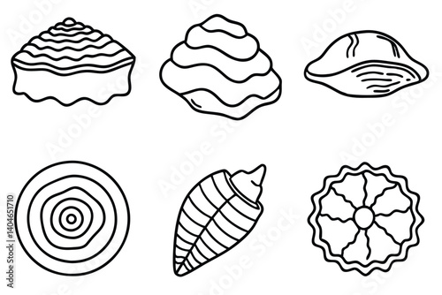 fossil layers line art depicting fossils through the ages