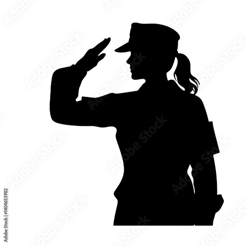 women soldier silhouette