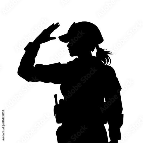 women soldier silhouette