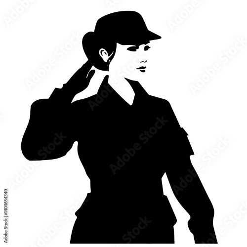 women soldier silhouette