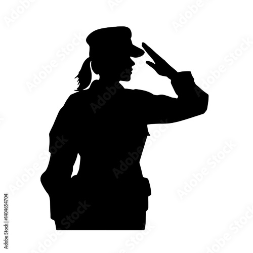 female soldier silhouette 