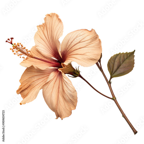 Dried Hibiscus Flower on Black