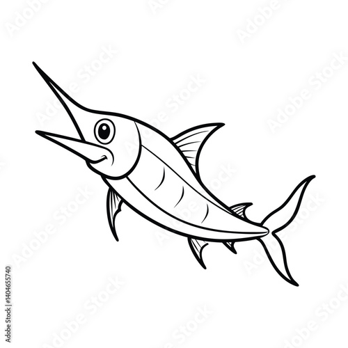Marlin fish silhouette illustration