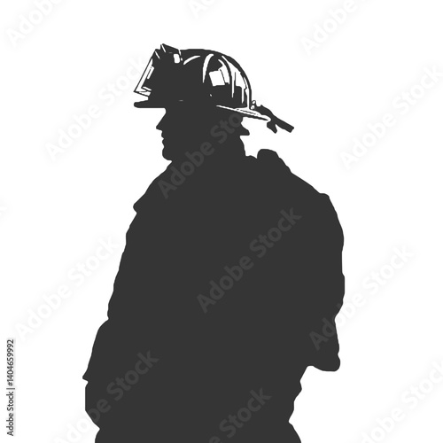 Fire man silhouette vector illustration