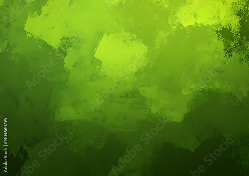 Abstract Green Brush Strokes
