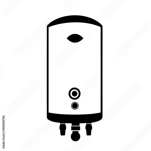 Vertical water heater boiler icon representing home hot water supply and plumbing system