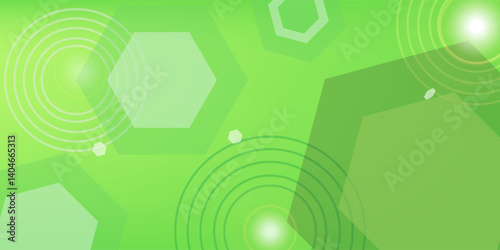 Green and white background abstract art vector with geometric gradient shapes. Abstract gradient shapes background for presentation, business report, card, banner, poster