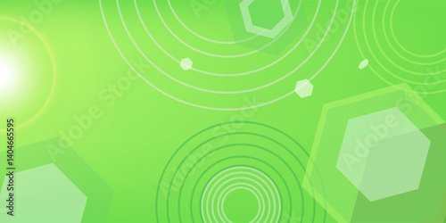 Green and white background abstract art vector with geometric gradient shapes. Abstract gradient shapes background for presentation, business report, card, banner, poster