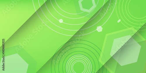 Green and white background abstract art vector with geometric gradient shapes. Abstract gradient shapes background for presentation, business report, card, banner, poster